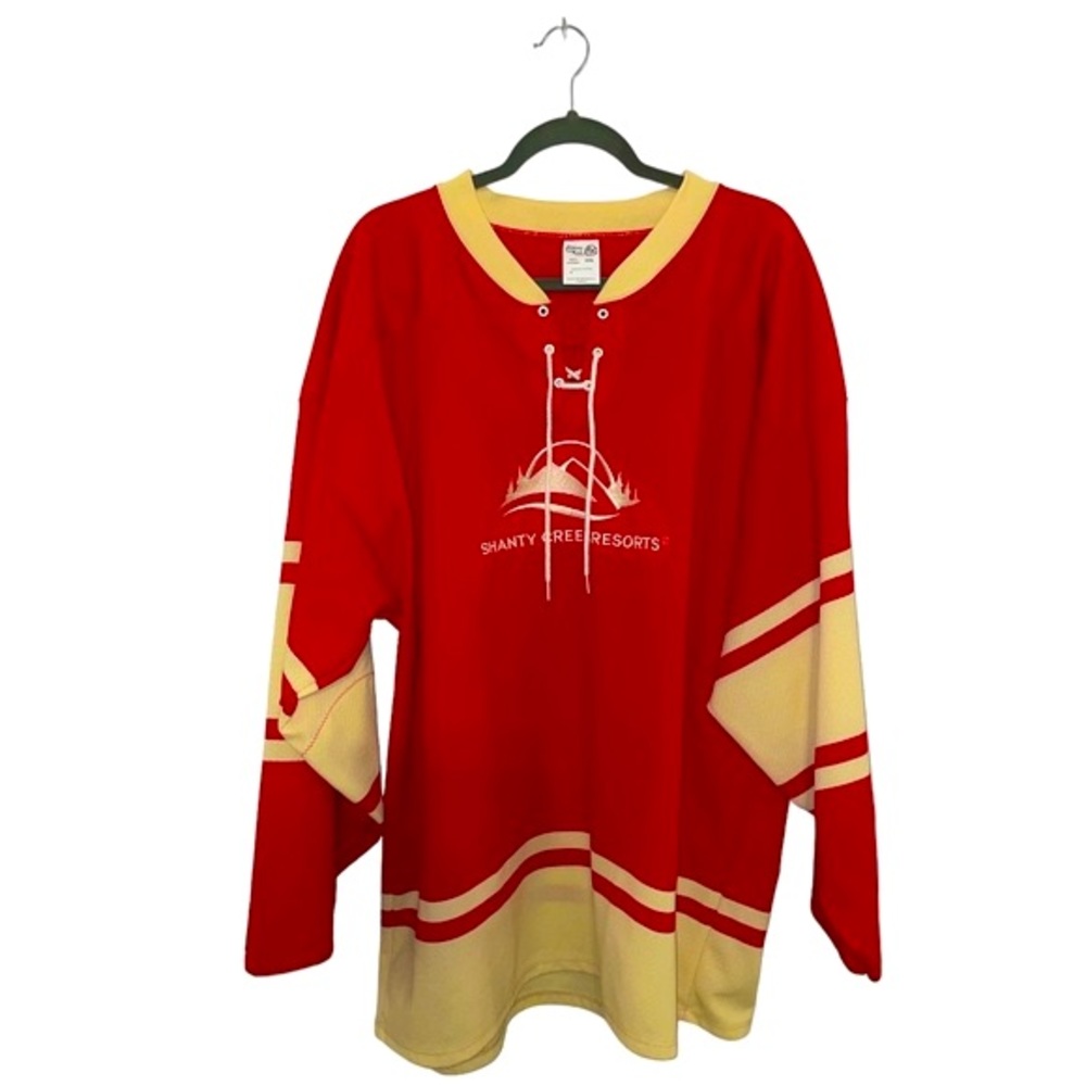 2X  Red and Cream Hockey Jersey